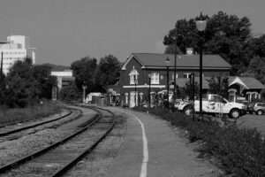 photo of railroad tracks in Charlottesville, Virginia